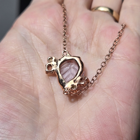 Amethyst 6k leaf 🍃 Peridot & tourmaline rosegold bracelet 7.5" - Picture 4 of 8